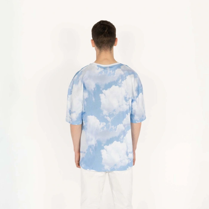 Oversized CLOUDY-AOL-DIGI Nakışlı Unisex T-Shirt