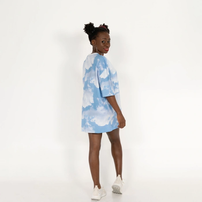 Oversized CLOUDY-AOL-DIGI Nakışlı Unisex T-Shirt