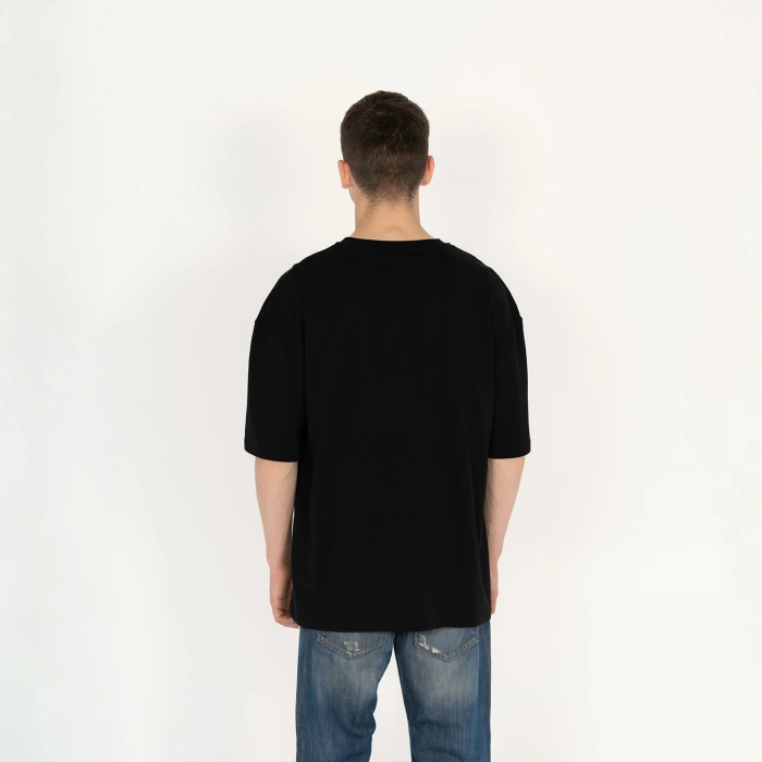 Oversized Sqlverse Erkek Siyah T-Shirt