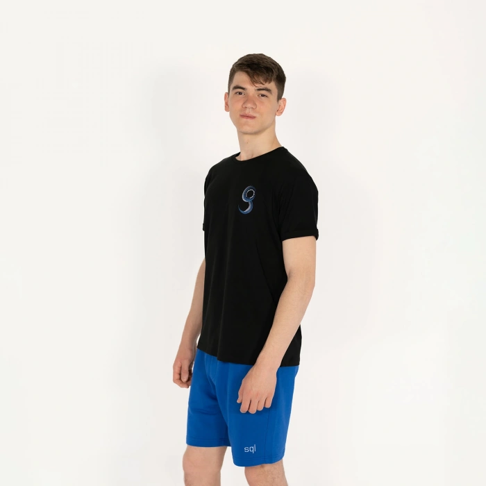 Slimfit FUTURE Baskılı Siyah Erkek T-Shirt