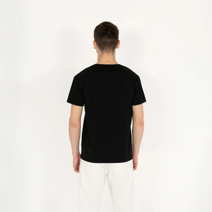 Slimfit SQL Baskılı Siyah Erkek T-Shirt