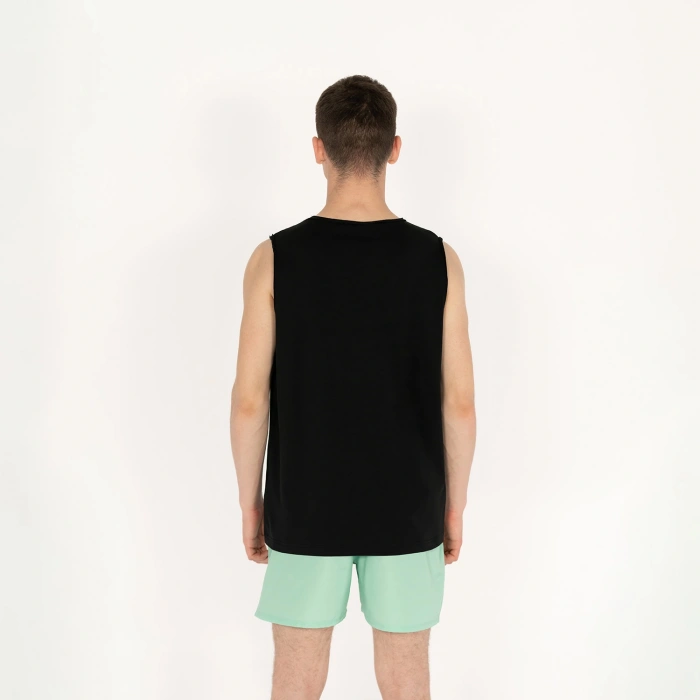 SQL El Logo Baskılı Erkek Siyah Atlet