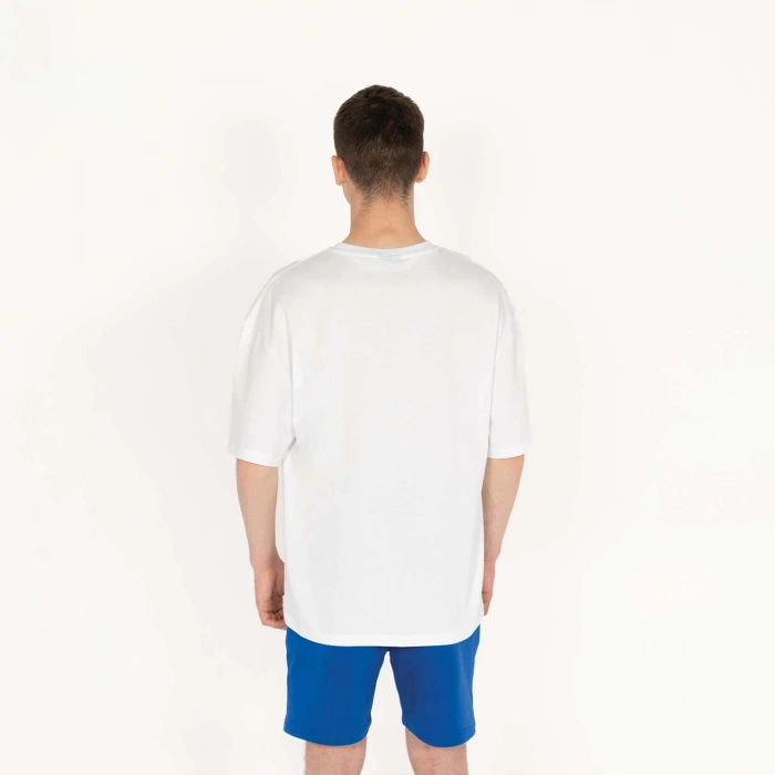 Oversized ICE-KRISTAL Unisex Beyaz T-Shirt