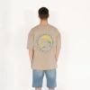 Oversized SELECT Erkek Bej T-Shirt