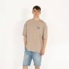 Oversized SELECT Erkek Bej T-Shirt