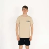 Slimfit SQL Dijital Baskılı Erkek Bej T-Shirt