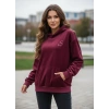 Nakışlı Güderi Kumaş Bordo Sweatshirt