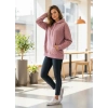 Nakışlı Güderi Kumaş Pembe Sweatshirt