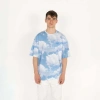 Oversized CLOUDY-AOL-DIGI Baskılı ve Nakışlı Erkek T-Shirt