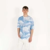 Oversized CLOUDY-AOL-DIGI Baskılı ve Nakışlı Erkek T-Shirt
