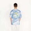 Oversized CLOUDY-AOL-DIGI Baskılı ve Nakışlı Erkek T-Shirt