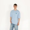 Oversized Select Baskılı Erkek Açık Mavi T-Shirt