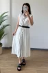 17135 Pliseli ELbise EKRU