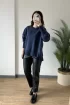 D003 40111 Oversize Sweatshirt LACİVERT