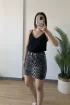 K001 D742 Süper Mini Skirt LEOPAR