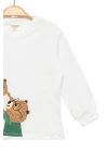 Ayıcık Baskılı %100 Pamuk İnce Mevsimlik Uzun Kollu Çocuk Tshirt - Çocuk Giyim