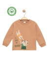 Ayıcık Baskılı %100 Pamuk İnce Mevsimlik Uzun Kollu Çocuk Tshirt - Çocuk Giyim