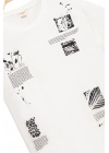 Erkek Basic Kısa Kollu %100 Pamuk Baskılı Nakış Detaylı Havalı ve Rahat Beyaz T-Shirt