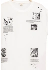 Erkek Basic Kısa Kollu %100 Pamuk Baskılı Nakış Detaylı Havalı ve Rahat Beyaz T-Shirt