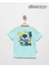 Erkek Bebek Mint Renk Friends Together Baskılı Şantuklu Tişört