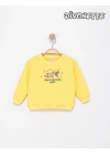 Erkek Bebek Sarı Renk Forest Adventures Awaıt Baskılı Sweat