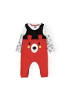 Erkek Bebek Sevimli Hayvan Desenli Tulum Badi 2li Set - Bebek Giyim