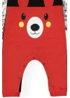 Erkek Bebek Sevimli Hayvan Desenli Tulum Badi 2li Set - Bebek Giyim