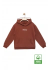 Erkek Çocuk %100 Pamuk Uzun Kollu Kapüşonlu Baskılı Sweatshirt - Çocuk Giyim