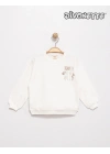 Erkek Çocuk Ekru Renk Born To Be Wıld Baskılı Sweat