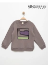 Erkek Çocuk Füme Renk Croco Dıle Buddy Baskılı Sweat