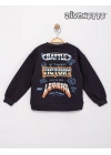 Erkek Çocuk Füme Renk Legend Grafiti Baskılı Sweat