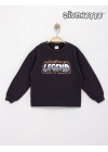 Erkek Çocuk Füme Renk Legend Grafiti Baskılı Sweat