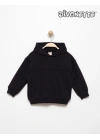 Erkek Çocuk Siyah Renk Shadıng Lıhght Around Nakışlı Sweat