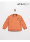 Erkek Çocuk Tarçın Renk Born To Be Wıld Baskılı Sweat