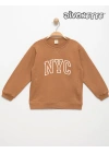 Erkek Çocuk Tarçın Renk Nyc Nakışlı Sweat