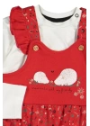 Kız Bebek Çiçek Desenli Tulum Badi 2li Set - Bebek Giyim