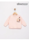 Kız Bebek Pembe Renk Ördek Nakışlı Sweat