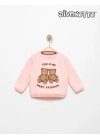 Kız Bebek Pembe Renk You And Me Ayı Baskılı Sweat