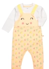 Kız Bebek Sevimli Tulum Badi 2li Set - Bebek Giyim