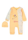 Kız Bebek Tulum Şapkalı 2li Set - Bebek Giyim