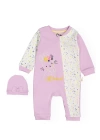 Kız Bebek Tulum Şapkalı 2li Set - Bebek Giyim