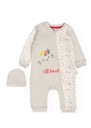 Kız Bebek Tulum Şapkalı 2li Set - Bebek Giyim