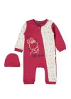 Kız Bebek Tulum Şapkalı 2li Set - Bebek Giyim