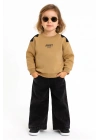 Kız Çocuk %100 Pamuk Fiyonk Detaylı Bej Sweatshirt - Şık ve Rahat Tasarım