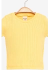 Kız Çocuk 3lü Set Düz Kısa Kollu Kaşkorse T-shirt -Çocuk Giyim