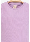 Kız Çocuk 3lü Set Düz Kısa Kollu Kaşkorse T-shirt -Çocuk Giyim