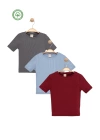 Kız Çocuk Kısa Kollu Kaşkorse 3lü T-shirt Seti -Çocuk Giyim