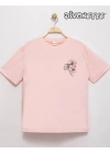Kız Çocuk Pembe Renk Florida Sun Baskılı Tişört