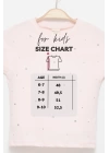 Kız Çocuk Taş Baskılı T-shirt -Çocuk Giyim