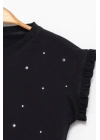 Kız Çocuk Taş Baskılı T-shirt -Çocuk Giyim